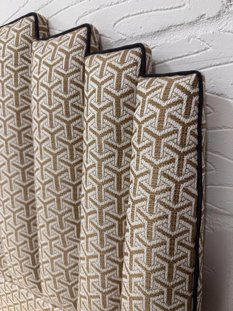 Traditional fluting on an upholstered back